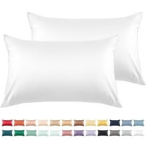 Warmstar 100% Cotton White Pillow Cases Standard Size Set of 2, 600 Thread Count Pillowcases 20x26 Inches, Soft Long Staple Cotton Pillowcases Breathable with Envelope Closure