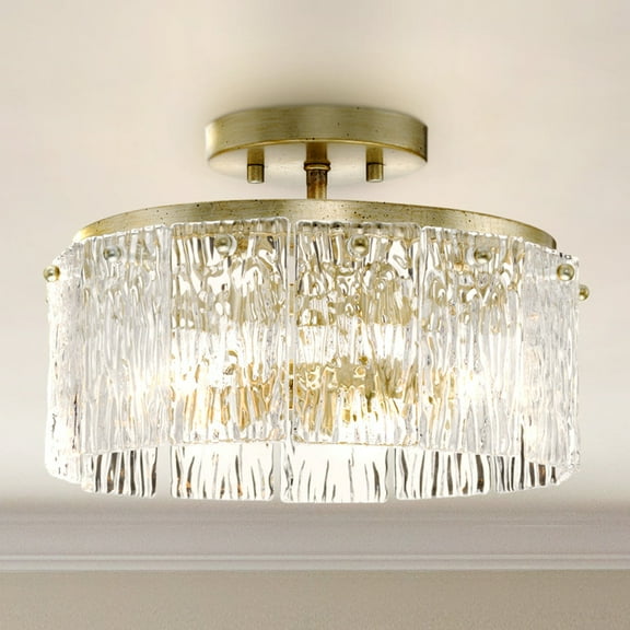 Luxury Glam Ceiling Light, Gilded Silver, UHP4958