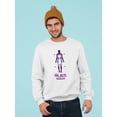 thumbnail image 2 of Alien In Disguise Graphic Sweatshirt Men -Image by Shutterstock, Male 5X-Large, 2 of 4