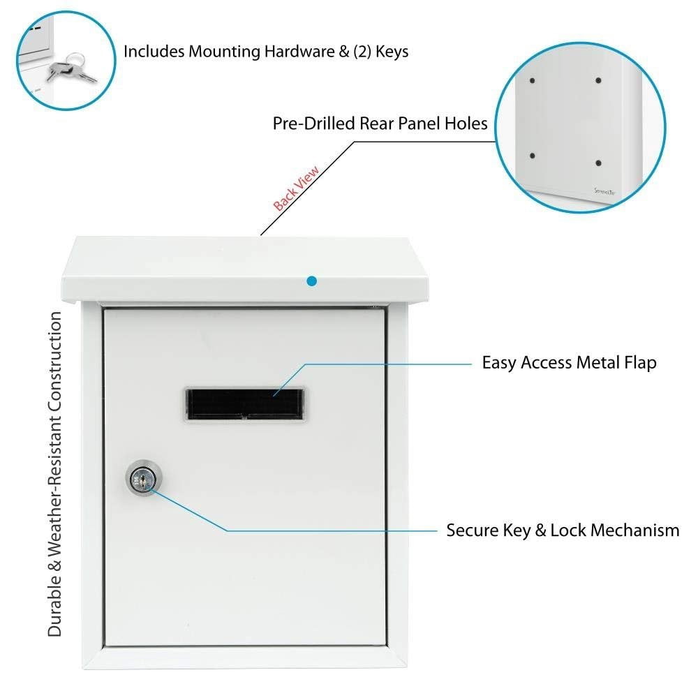 SereneLife AZSLMAB01 Wall Mount Mailbox