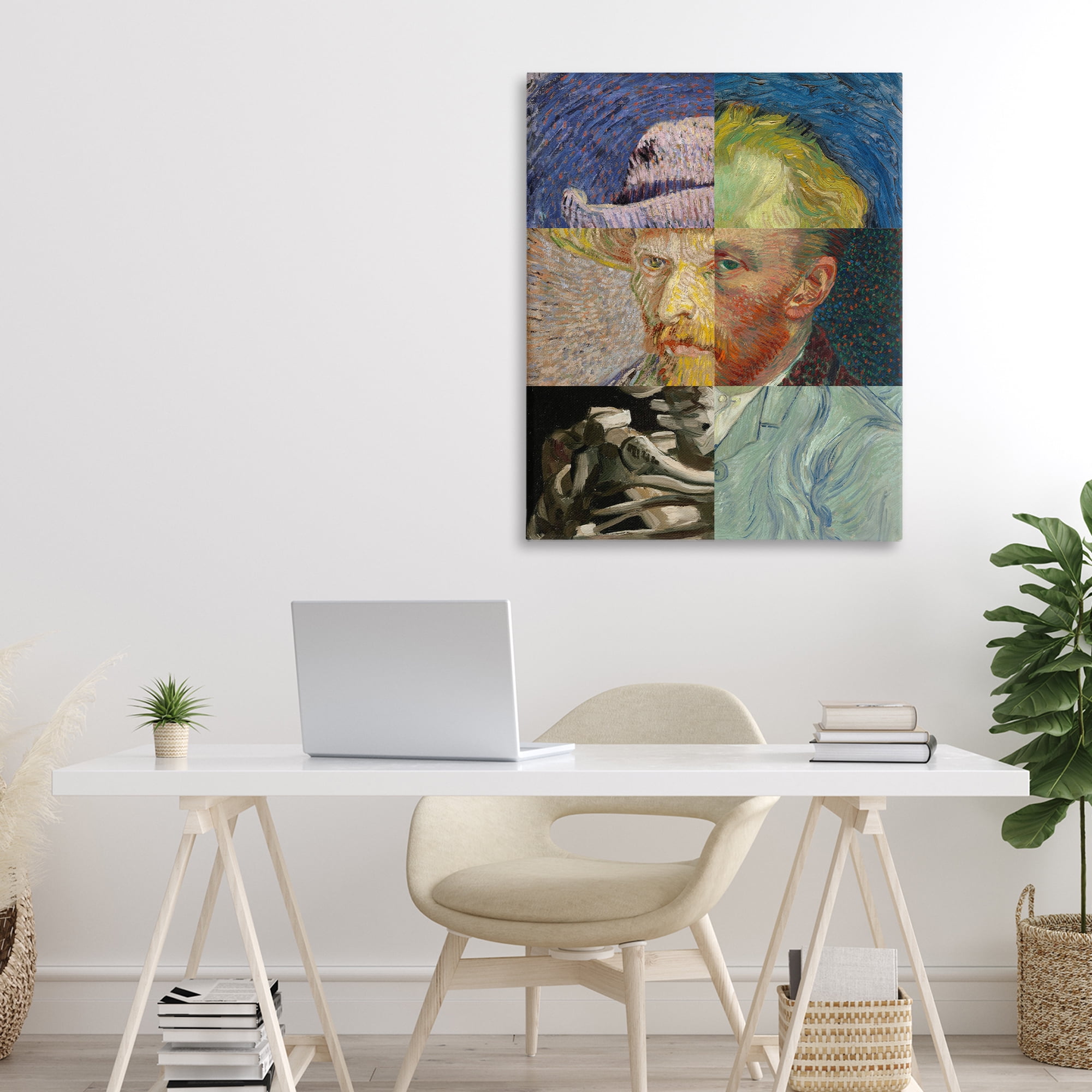 Collaged Van Gogh Portraits Canvas Wall Art, design by Masters Redux