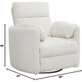 thumbnail image 2 of Pemberly Row Modern Chenille Fabric Swivel Glider Recliner in Ivory, 2 of 8