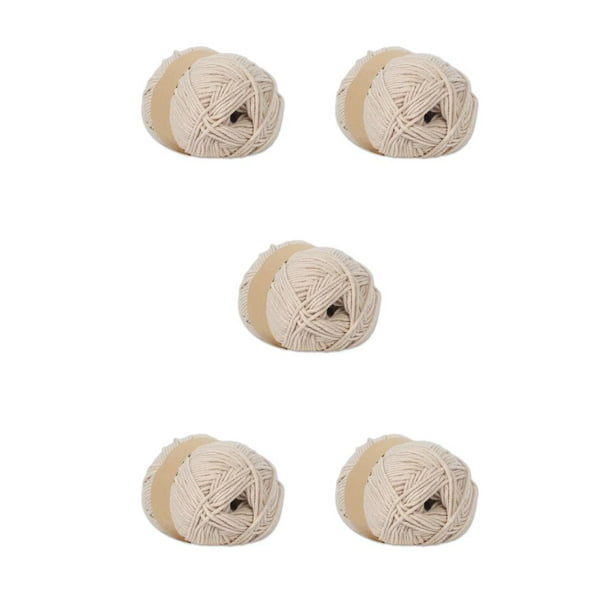 Bewildely Hilos de tejer de 5 hebras de 50g, hilo de ganchillo tejido a mano de grosor medio, suéter, bufandas, manta, gorro, suministros para Type2 NO2