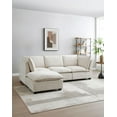 thumbnail image 5 of CKEASEAN L Shaped Modern Sofa Modular Sectional Cloud Couch, 99.3"W 4-Seat Chenille Deep Seat Sofa with Soft Pillow, Ottoman Included, Rack for Living Room, 5 of 10