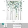 thumbnail image 5 of Green Shower Curtain Beautiful Sage Eucalyptus Leaves Floral Bathroom Shower Curtain Watercolor Natural Plants Bath Curtain, 5 of 5