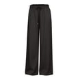 thumbnail image 4 of YOZGXEG Wide Leg Pants Women Women Wide Leg Interior Baggy Casual Barrel Elastic Waist Athletic Sweatpants Black S-3Xl, 4 of 7