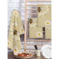 thumbnail image 2 of Bees Kitchen Dish Towels for Drying Dishes Set of 3, Daisy Flowers Spring Summer Honey Floral Leaf Plant Waffle Weave Microfiber Hand Tea Bathroom Towels Quick Dry & Absorbent Towel 15.7x23.6, 2 of 7