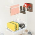 thumbnail image 4 of Kitchen Rag Rack Drains Rack Sponge Towel Rack No Punch Hanging Dishcloth Storage Rack Suitable For Storage Places Such As Kitchen Bathroom, 4 of 6