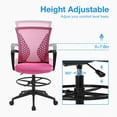 thumbnail image 2 of BestOffice Ergonomic Office Chair, Lumbar Support, Rolling Swivel for Women(Pink), 2 of 7