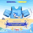 thumbnail image 3 of MoKo Kids Floaties Swim Vest, Swimming Water Wings for Puddle Pool Beachh, Sky Blue Shark, 3 of 6