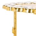 thumbnail image 5 of Safavieh Florance Round Metal Glam End Table, Gold/White, 5 of 9