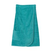 TowelSelections Women's Wrap Adjustable Cotton Terry Spa Shower Bath Gym Cover Up Large Lagoon