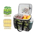 thumbnail image 2 of FORMRS Insulated Cooler Bag 24 Cans Capacity Soft Leakproof Lunch Box with Side Pockets, Gray Floral, 2 of 7
