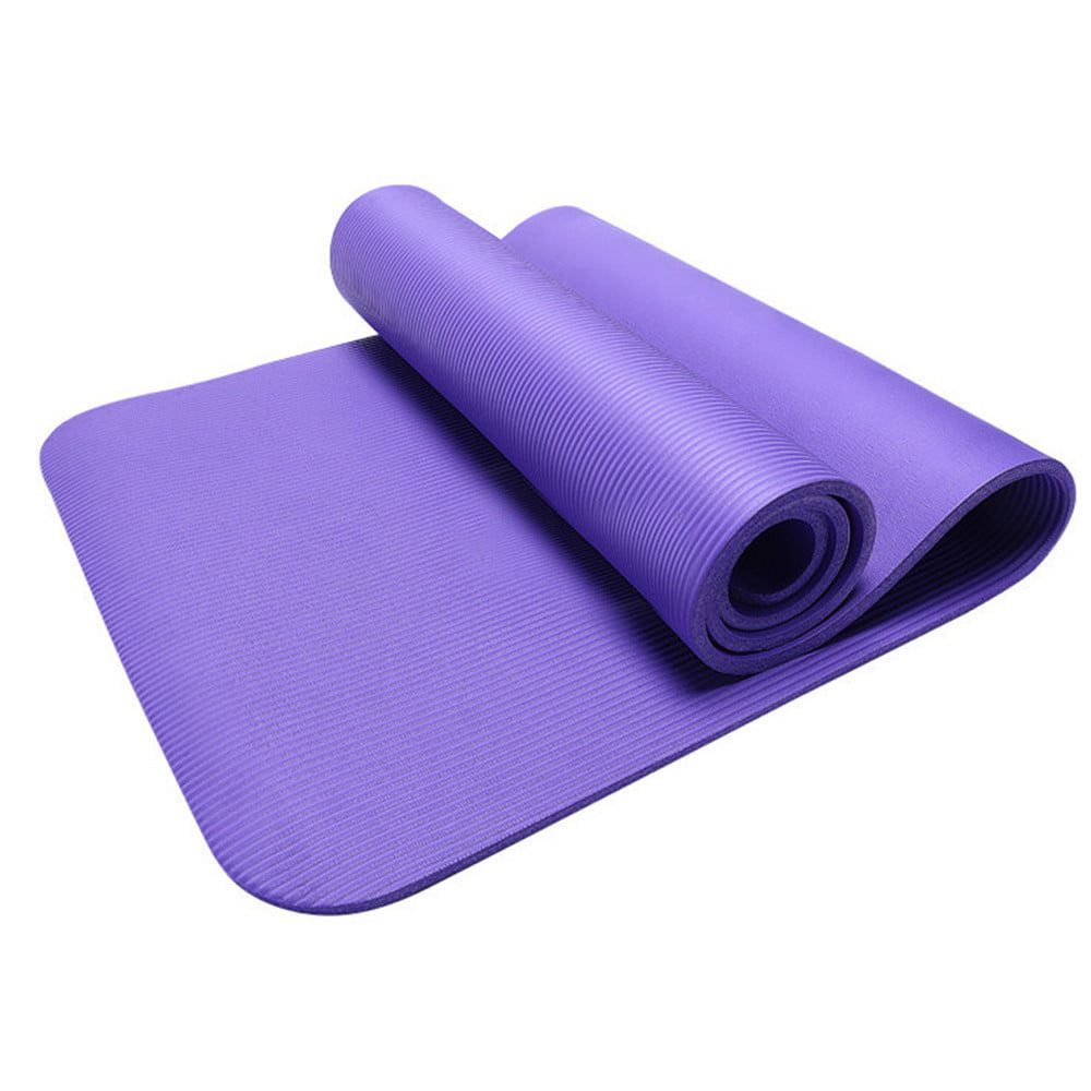 15mm Thick Non-Slip Yoga Mat Exercise Fitness Lose Weight 71"x20"x0.6" Blue &BLK 