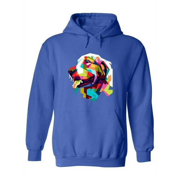 Colorful Dog Head Hoodie Women -Image by Shutterstock, Female Medium