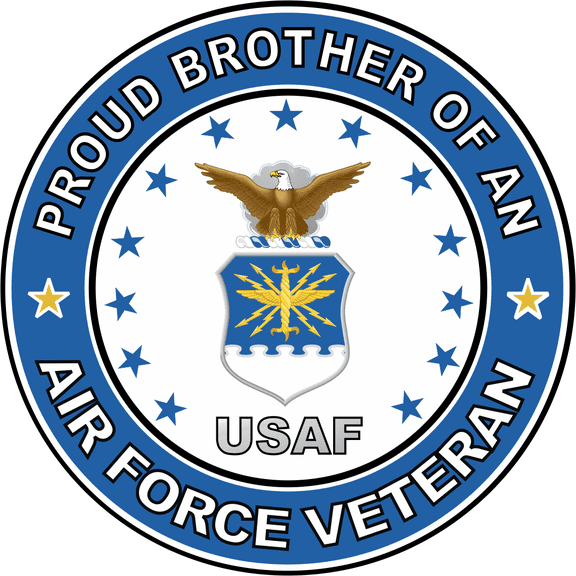 3.8 Inch U.S. Air Force Veteran Proud Brother Decal