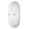 thumbnail image 4 of Rebecca 70 Inch Freestanding Bathtub in White with Matte Black Drain and Overflow Trim, 4 of 8