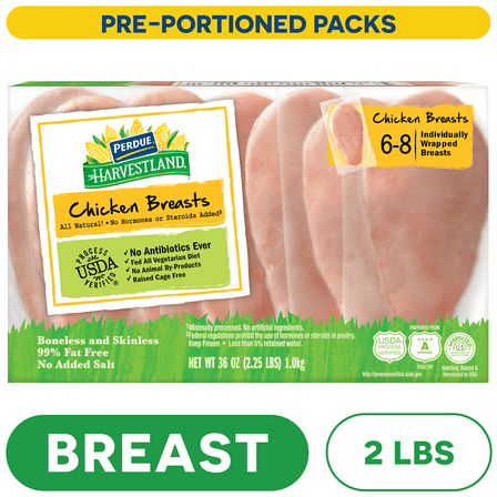Perdue Harvestland Individually Wrapped Chicken Breast, 2.25 lb. (Frozen)