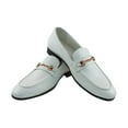thumbnail image 2 of Men's Dress Shoes Loafer with Gold Buckle Slip On Formal Modern Classic, 2 of 5