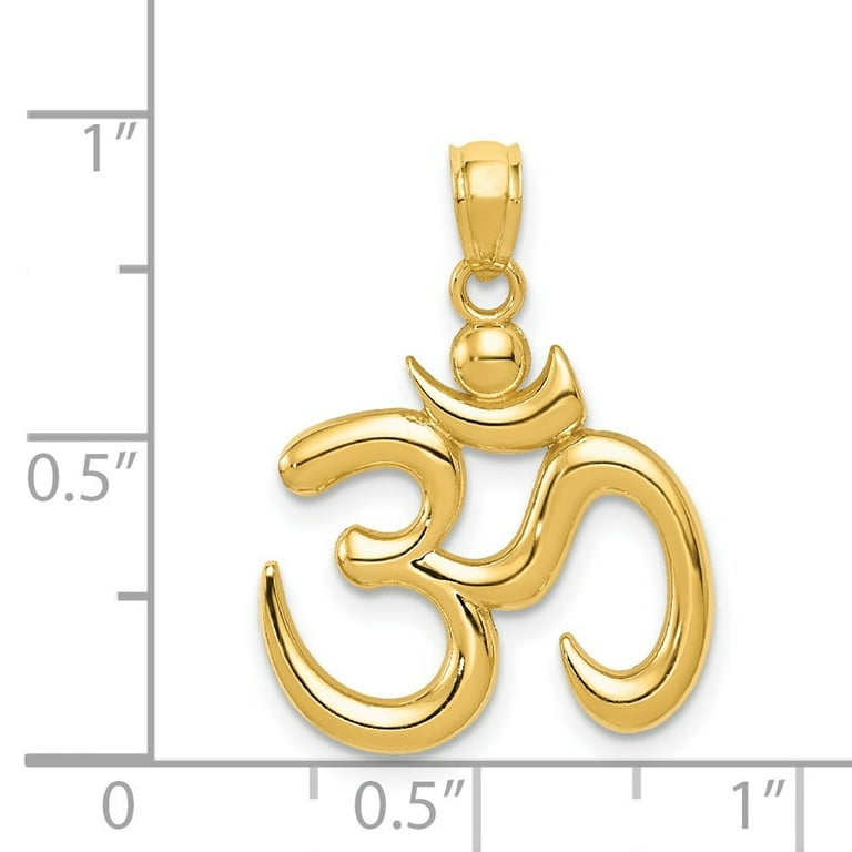 10k Polished 24 x 17.5mm Om Symbol Pendant 10k Polished 24 x 17.5mm Om Symbol Pendant