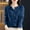Blue, variant on Osmanthus Needle Knitted Cardigan For Women In Autumn And Winter New Korean Round Neck Outerwear Base Sweater Solid Color Loose Jacket Sweater