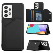 Allytech Galaxy A53 5G Case with Wallet, PU Lether Magnetic Clasp Cards Slots Kickstand Shockproof Protective Back Flip Case Wallet Cover for Samsung Galaxy A53 5G - Black