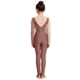 thumbnail image 2 of CHICTRY Toddler Girls Mesh Patchwork Unitard Full Length Gymnastic Leotard Tumbling Bodysuit Color Block Dance Jumpsuit Dusty Pink 6, 2 of 6