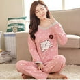 thumbnail image 1 of Pyjama d'Automne Hiver Imprimé Bande Dessinée Manches Longues pour Femme, 1 of 5
