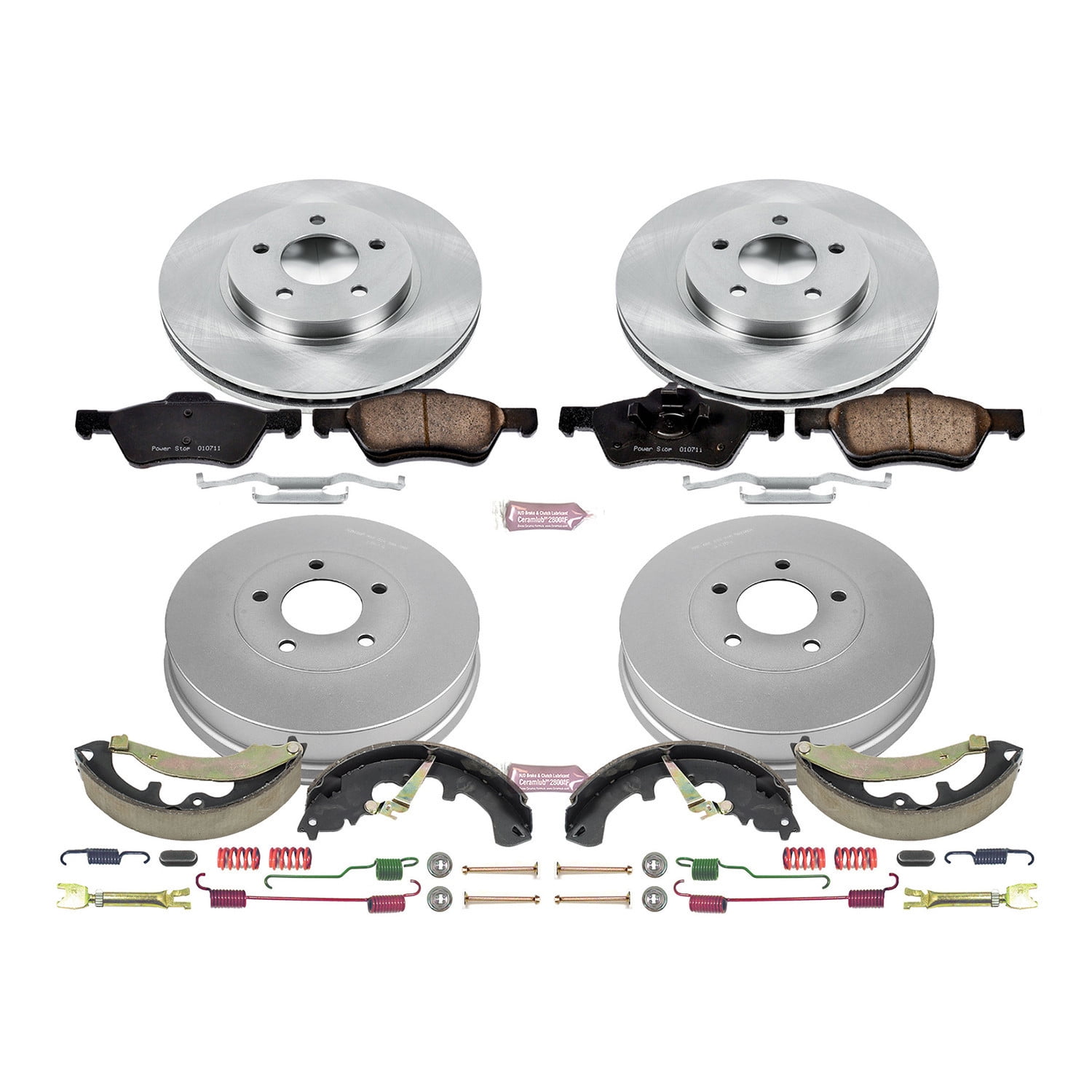 Power Stop Front and Rear Stock Replacement Drum and Shoe Kit KOE15255DK