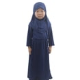 thumbnail image 2 of EnJoCho Little Girls Prayer Clothes Musli𝗆 Abaya Dress Hijab Long Sleeve Kaftan Modest 𝖨slamic 𝖣ubai Jilbab Robe Gown 𝖨slamic Wear Eid Prayer Garment, 2 of 5