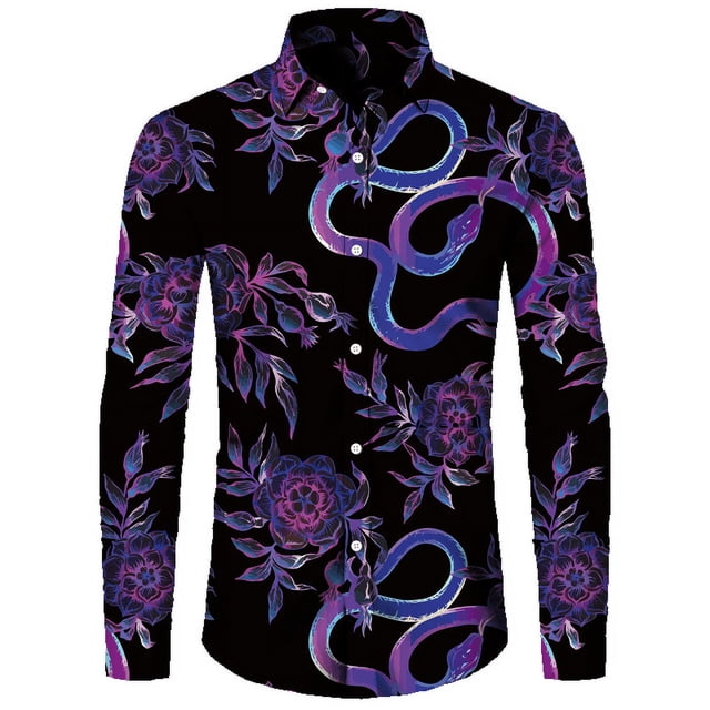 Camisetas para hombre, nuevas, retro, de lujo, para fiesta de graduación, con botones luminosos, para discoteca, moda de tendencia, camisas de manga larga con solapa, ropa para hombre, camisetas
