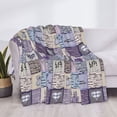 thumbnail image 3 of Yiaed Lavender Flowers Print Blanket Throw Blanket Soft Cozy Flannel Blanket for Home Bed Sofa Couch Chair-50"x40", 3 of 6
