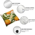 thumbnail image 4 of BANET Yellow Blossom with Orange Fruits and on Light Green Botanic Pillow Cover,Decorative Couch Pillow Cover for Sofa, Cushion Case Home Decoration 24x24in, 4 of 5