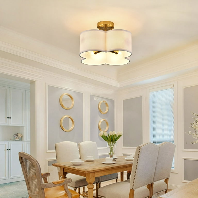 Fabric shade flush mount deals