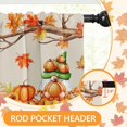 thumbnail image 6 of dinii Fall Kitchen Window Curtains and Valances Set 36 Inch, Farmhouse Truck Pumpkins House Gnomes Vintage Short Tier Curtain for Cafe Living Room Bathroom, Autumn 3 Pieces Set Kitchen Decor, 6 of 6