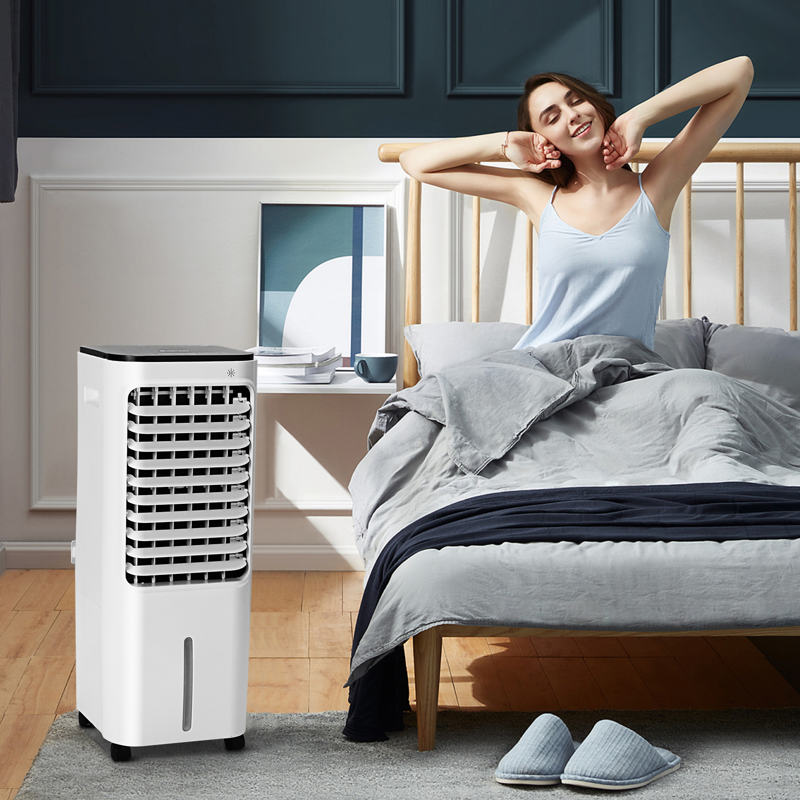 Giantex 4-in-1 Portable Evaporative Air Cooler 12L Water Tank 4 Ice Boxes