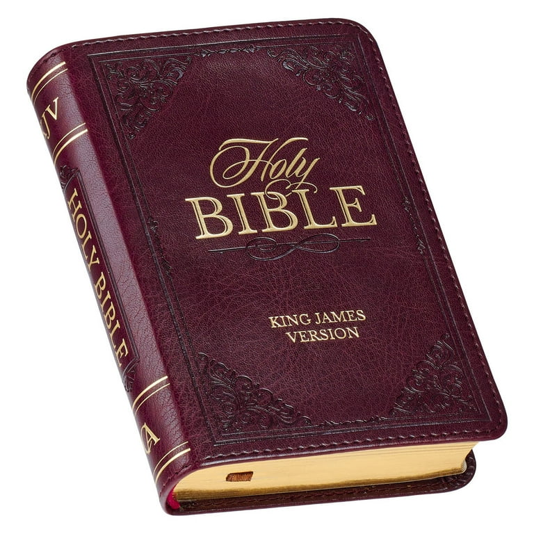 Christian Art Gifts KJV Bible, Mini Pocket, Faux Leather, Red
