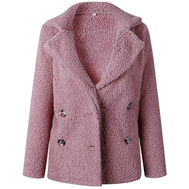 Fleece pea deals coat womens