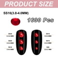thumbnail image 2 of Uxcell 1600Pcs SS16 Redondo Cristal de Fondo Plano 3.8-4.0-mm Piedras de Estrás de Vidrio Rojo Oscuro, 2 of 7