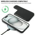 thumbnail image 3 of for iPhone 14 PU Leather 2 In 1 Function Case, Luxury Magnetic Detachable Card Slots Back Case with Kickstand Anti-Drop Wireless Charging Compatible for iPhone 14, Black, 3 of 9