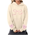 thumbnail image 2 of Nmnitkp Hoodies for Women Long Sleeve Drawstring Hooded Quality Assurance Sweatshirt 2026 Fashion Hoodie Tops Beige,L, 2 of 5