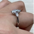 thumbnail image 4 of Cora Jewellery 2CT Marquise Moissanite 3 Stone Engagement Ring For Women, 14K Rose Gold, 4 of 5