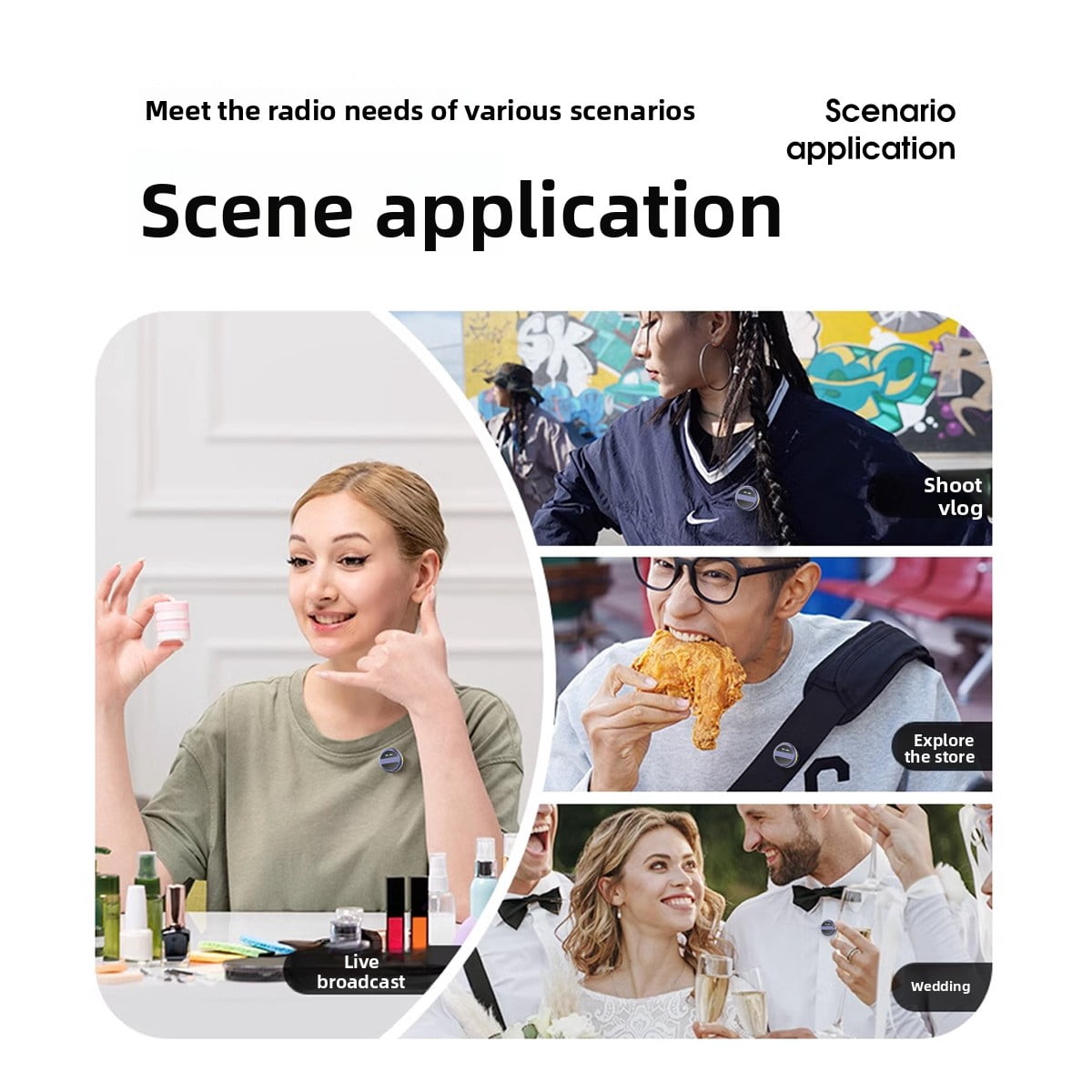 Wireless Lavalier Microphone Clip On Phone TikTok Video Recording Live Streaming With Charging Case Magnetic Smart Noise Reduction