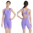 thumbnail image 1 of lnmuld Girls One Piece Swimsuit Sun Rash Guard Seashell Print Kids Toddlers Color:Purple,Size:8-9 Years, 1 of 7
