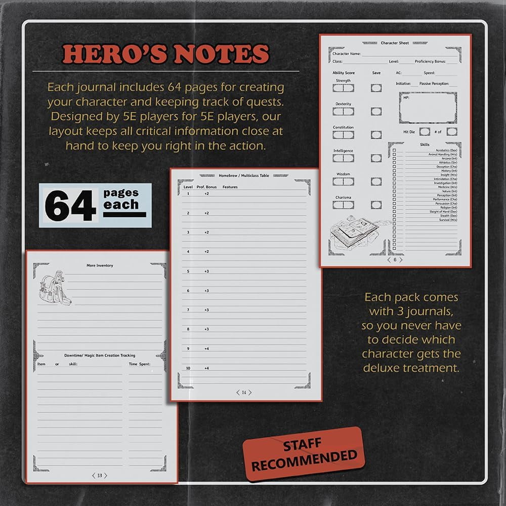 1985 Games Players DND Notebook Character Journal Purple