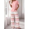 thumbnail image 3 of PRETTYGARDEN Women's 2 Piece Pajama Sets Summer Matching Lounge Outfits Short Sleeve Printed Sleepwear Spring PJ Set, 3 of 10