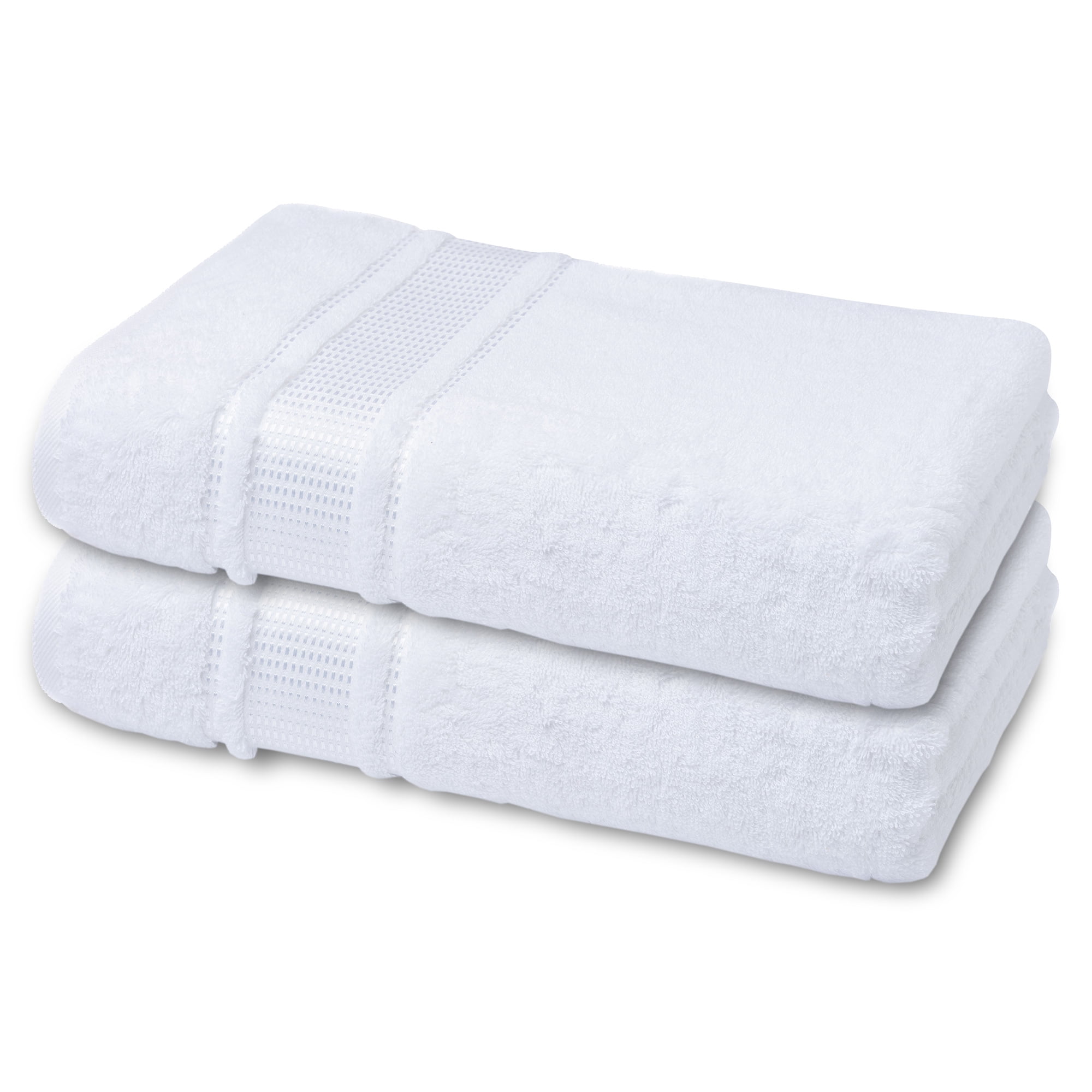 Melissa Linen 2 Count Hand Towels 20 x 35 inches  Face Towels for bathroom in White