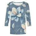 thumbnail image 2 of Womens Summer Shirts and Tops Summer Floral Tops for Women 2025 Women's 3/4 Sleeve Tops Blouses Summer Floral Tops for Women Short Sleeve, 2 of 4