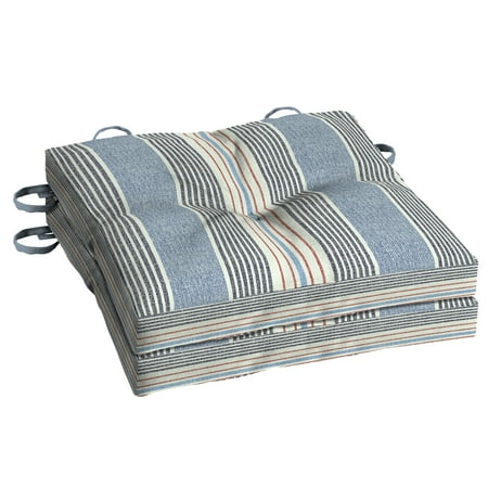 15 X 15 Outdoor Chair Cushions Better Homes & Gardens Hickory Stripe 15 x 15 in. Outdoor Bistro Cushion with EnviroGuard, Set of 2 ()