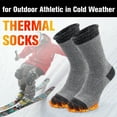 thumbnail image 4 of Busy Socks Men's Insulated Heated Hot Warm Thermal Socks,Large,Dark Grey, 4 of 8